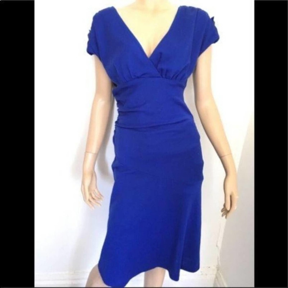 Diane von Furstenberg Mula wool dress blue 4 - Picture 4 of 9